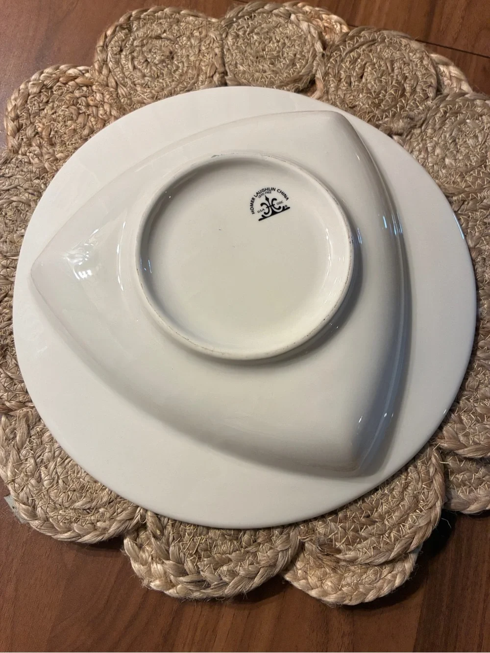 Homer Laughlin triangle pasta bowl